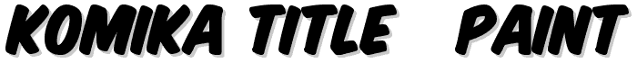 Komika Title - Paint font